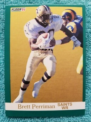 1991 FLEER BRETT PERRIMAN #302 NEW ORLEANS SAINTS - Image 1 of 4