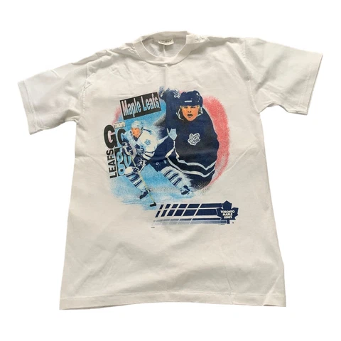 Vintage Mens NHL Toronto Maple Leafs White Graphic T Shirt Small Cover
