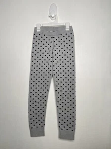 Gap Polka Dot Jogger Sweatpants Girls Size XL 12 Gray Pull On Elastic Waist Knit - Picture 1 of 4
