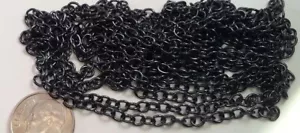 Cadena a granel de cable fino acabado negro antiguo de 100 pulgadas con eslabones de 2x3 mm * - Imagen 1 de 1