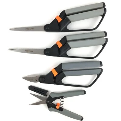 Fiskars Stainless Shears Scissors & Snips Easy Open Fabric Craft Locking Lot 4 - Image 1 of 4