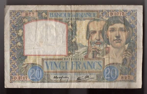 π«π· 1941 France 20 francs Pic# 92b banknote - Picture 1 of 2