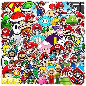 5-50 Stück Aufkleber Nintendo Super Mario Skateboard Gepäck Handy Laptop Auto Vinyl - Bild 1 von 3