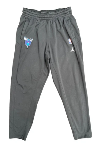 Jumpman Jordan Charlotte Hornets Dark Grey Basketball Sweatpants Men’s Size 2XL Cover