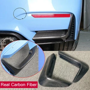 Carbon Fiber Rear Bumper Corner Splitter Trim For BMW F80 M3 F82 F83 M4 2014-18 - Picture 1 of 12