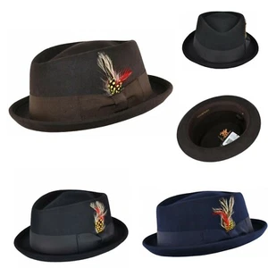 Hervorragende Qualität handgefertigte 100 % Wolle Diamant Krone Schweinefleisch Kuchen Mütze 4 Größen - Bild 1 von 11