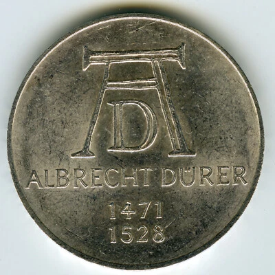 ☆ GERMANY • 1971-D ☆ SILVER 5 MARK • 500 YEARS ALBRECHT DÜRER, KM# 129.1  ☆D0742 - Image 1 of 2