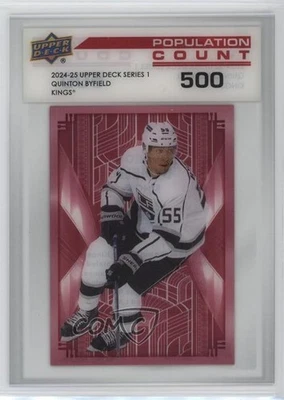 2024-25 Upper Deck Series 1 Population Count 500 /500 Quinton Byfield #PC-30 - Image 1 of 2