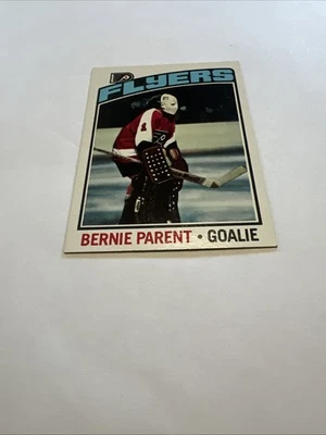 1976-77 Topps  Hockey.   Bernie Parent.    HOF #10   Philadelphia Flyers EX - Image 1 of 2