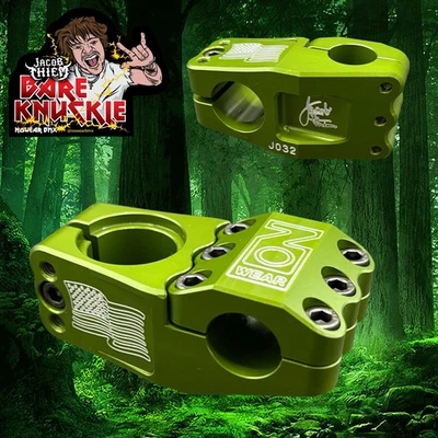 Vástago BMX Jacob Thiem's Signature Bare Knuckle Hecho en EE. UU. CNC 6061 T6 NOWEAR Verde Foto 1 de 3