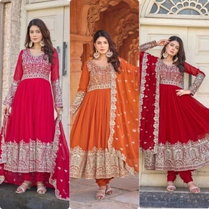 Trajes de 3 piezas paquistaníes Farshi listos para usar Bollywood fiesta boda Salwar Kameez - Imagen 1 de 28