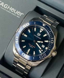 Reloj de cuarzo para hombre Tag Heuer Aquaracer esfera azul 43 mm WAY101C - Imagen 1 de 10