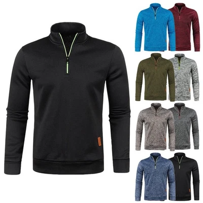 Herren Pullover Fleecefutter Sweatjacke Sweatshirt Rollkragen Langarm S-5XL - Bild 1 von 4