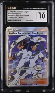 AETHER FOUNDATION EMPLOYEE Shiny Vault Holo #SV81 CGC 10 Pokemon - Picture 1 of 2