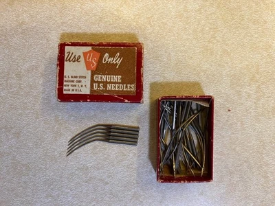 Agulhas de ponto cego vintage Union Special System 251 nº. Agulhas 2 1/2 - 25 - Imagem 1 de 3