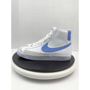 Nike Blazer Mid 77 GS White Blue Retro Shoes DA4086-123 Sneakers Sz 7Y Women 8.5 - Picture 1 of 9