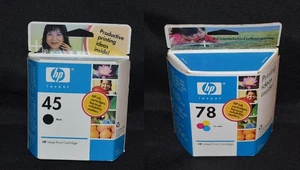 Lot Genuine HP 45 Black 78 Tri-Color Ink Cartridges Jun Oct 2006 Free Shipping - Picture 1 of 7
