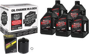 MAXIMA RACING OIL Quick Change Fits M8 Synthetic 20W-50 Oil Change Kit - Black - Picture 1 of 1