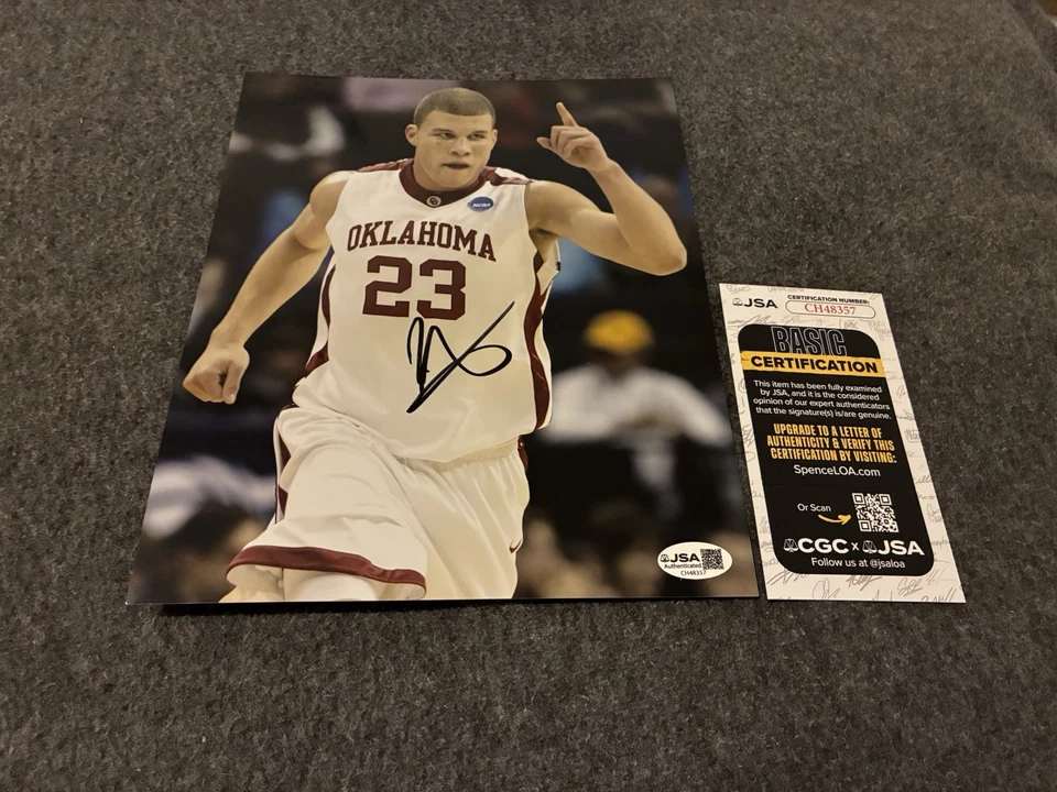 Foto firmada por Blake Griffin 8x10 certificado de autenticidad Jsa Oklahoma Sooners Los Angeles Clippers Foto 1 de 1