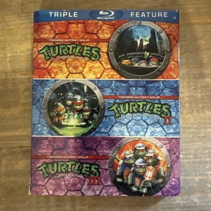 Teenage Mutant Ninja Turtles Blu-ray Triple Feature TMNT I, II, & III Set. DVD15 - Bild 1 von 5