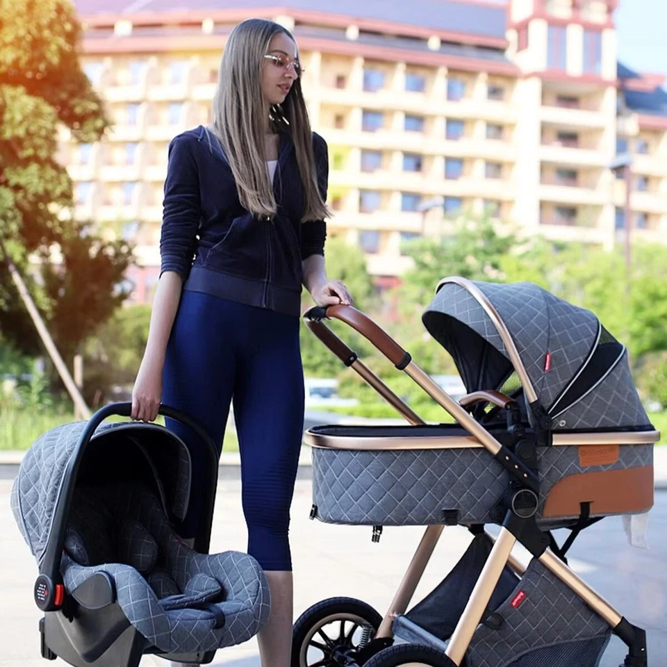 "Luxus 3-in-1 Kinderwagen Reisekinderwagen Hochlandskinderwagen Newborn" - Bild 1 von 4
