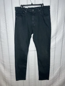 Levi's 512 Stretch Slim Fit Zip Fly Tapered Leg Denim Jeans 36X34 Men's Black - Picture 1 of 9
