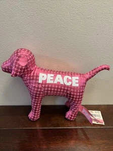 Victoria’s Secret Pink 8" Pink Peace Dog Plush Stuffed Animal NWT - Picture 1 of 7