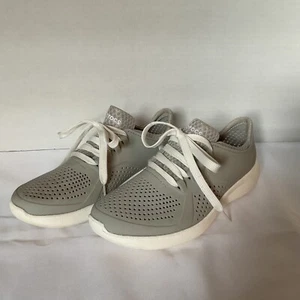 Crocs Turnschuhe grau Damen Größe 8 Schnürschuhe Komfort wasserdicht - Bild 1 von 8
