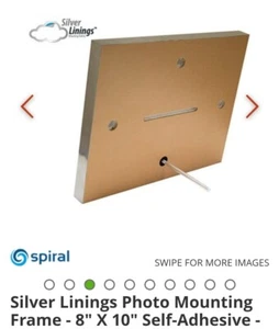 86810MOUNT Box Of 9 Silver Linings Self Adhesive Picture Frames - Picture 1 of 3