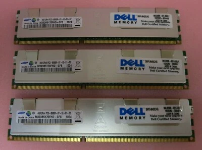 Samsung M393B5170FHD-CF8 99L0296-001 12GB (3X4GB) PC3-8500 DDR3 ECC CL7 240P RAM - Image 1 of 4
