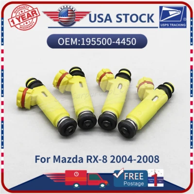 Juego (4) Inyectores de Combustible Para Mazda RX-8 2004-2008 195500-4450 Foto 1 de 4
