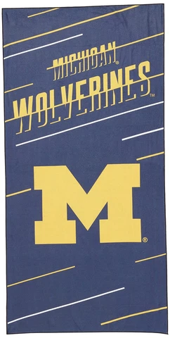 NCAA Michigan Wolverines Beach Towel & Mesh Bag Set, 32" x 64", Splitter Cover