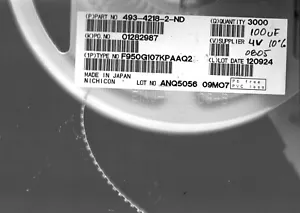 Gorra F950G107KPAAQ2 AVX TANT 100UF 4V 10% 0805 **LOTE DE 766** - Imagen 1 de 1