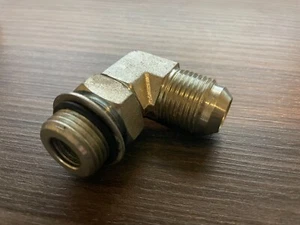 3/8" 90 DEGREE ELBOW WITH ORB ADAPTER - Picture 1 of 1