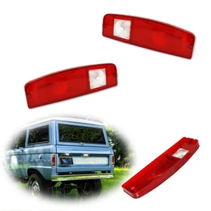 Red Tail Lights Lens Set For 1967-1972 Ford Truck 1967-77 Bronco 67-74 Econoline - Picture 1 of 8