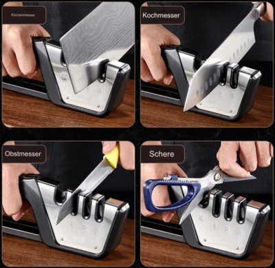 4 in 1 Knife Sharpener Kitchen Grinder Diamond Knife for Sharp Shears Tool - Image 1 of 4
