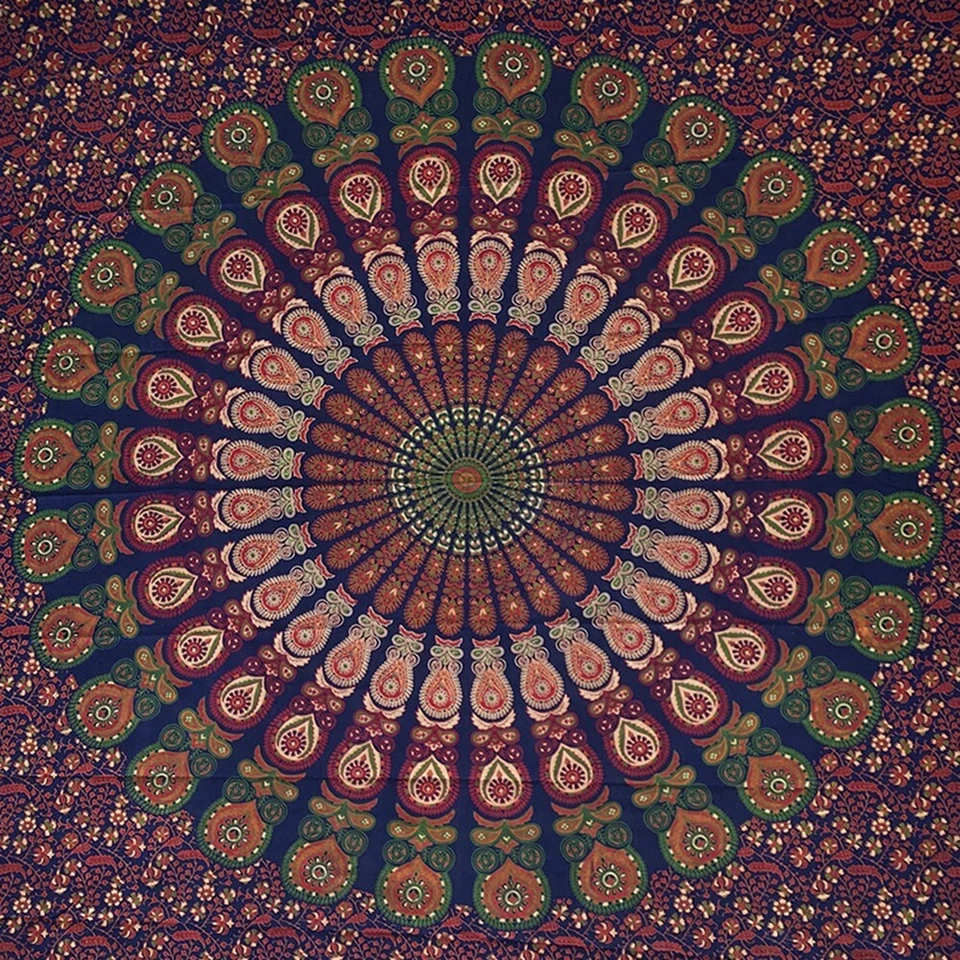 Multicolor Printed cotton handicraft tapestry Mandala Wall Decor - Image 1 of 1