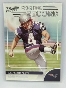 Adam Vinatieri For the Record 2023 Panini Prestige Football # 18 - Picture 1 of 2
