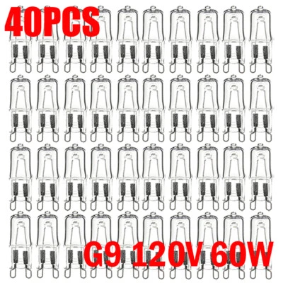 40PC G9 120V Light 60W Bulb T4 Bi-Pin Base Dimmable 2700K Warm White USA Stock - Image 1 of 4