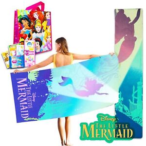 Little Mermaid Towel Set for Kids - Bundle with Giant Ariel Beach Size Bath T...