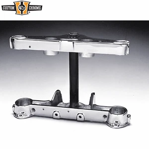 Chrome Billet Triple Trees Set Fits For Harley Early 4-speed Big Twin 1949-1999 - Picture 1 of 1