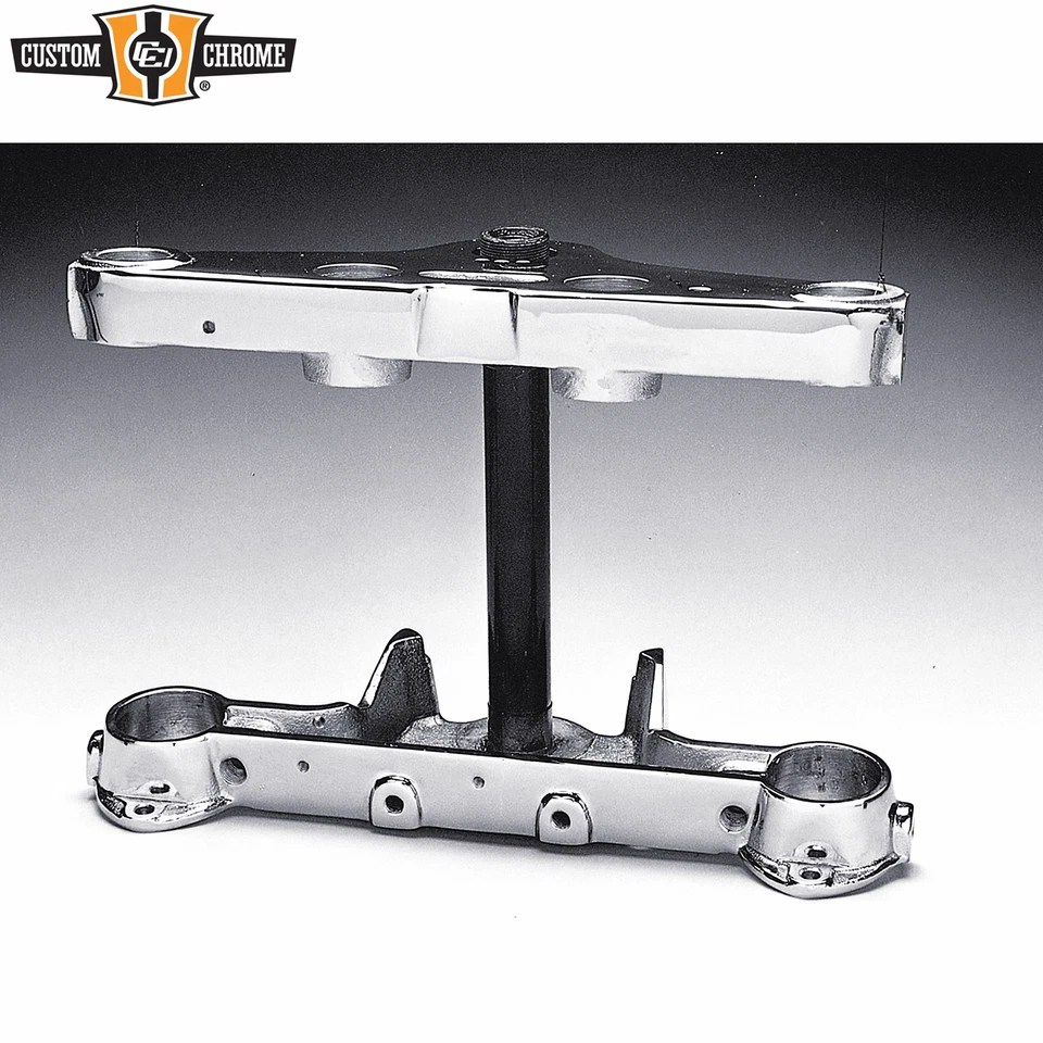 Chrome Billet Triple Trees Set Fits For Harley Early 4-speed Big Twin 1949-1999 - Image 1 of 1