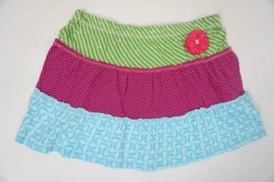 NOS HURLEY GIRL MULTI COLOR PATCHWORK SHORT SKIRT BOHO/POLKA DOT/STRIPES/FLOWER - Picture 1 of 10