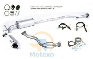 Auspuff Zugelassen Katalysator + Mitte Schalldämpfer+Passform Set + O2 Sensoren - Bild 1 von 8