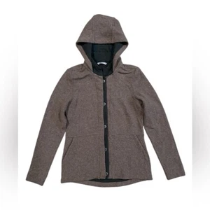 Horny Toad Monterosa Hooded Jacket Medium Brown Wool - Picture 1 of 6