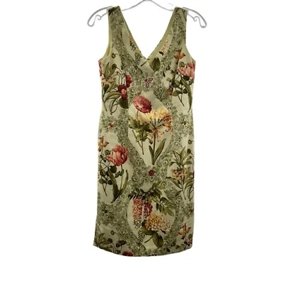Talbots Vintage Sleeveless Floral Sheath Dress Women's Size 2 Above Knee - Image 1 of 4
