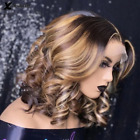 Loose Wave Bob Highlight 13x4 Lace Front Human Hair Wig Brazilian with Baby Hair