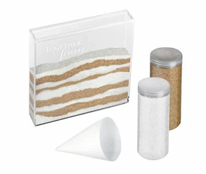 wedding Unity Sand Ceremony Set with 2 Sands Acrylic Together Forever - Picture 1 of 3