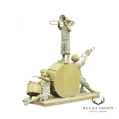 Jim Davidson Children's Band Bronze Monumental Outdoor Sculpture - Image 1 of 4