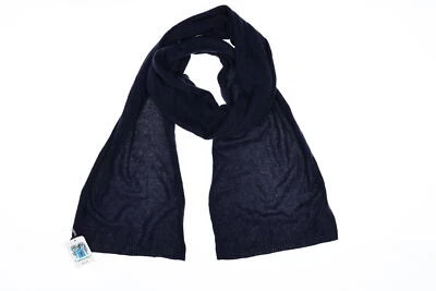 PORTOLANO 288535 Bufanda envolvente tejida de cachemir azul marino 12"x 72" Foto 1 de 2